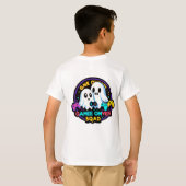 Ghost Gamer Squad – Retro Arcade Halloween Tee Tシャツ (裏面フル)