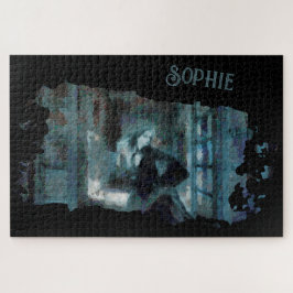 Ghost Girl in Blue – Haunting Surreal Art ジグソーパズル