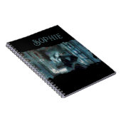 Ghost Girl in Blue – Haunting Surreal Art ノートブック (右側)