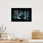 Ghost Girl in Blue – Haunting Surreal Art ポスター (キッチン)