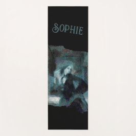 Ghost Girl in Blue – Haunting Surreal Art ヨガマット