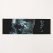 Ghost Girl in Blue – Haunting Surreal Art ヨガマット (正面(横))