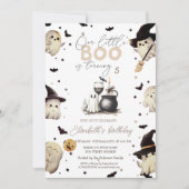 Ghost Glass Candle Halloween 招待状 (正面)