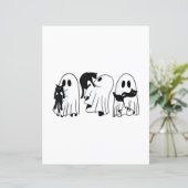 Ghost Holding Black Cat Funny Halloween Cat Lovers (スタンド正面)