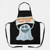 Ghost holding text エプロン (正面)