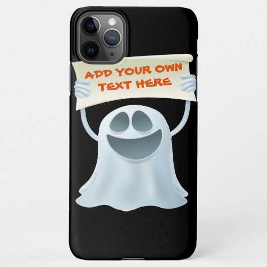 Ghost holding text  iPhoneケース (裏面)