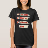 Ghost Hunter Checklist EMF Meter Paranormal Invest Tシャツ (正面)