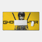 Ghost Hunter Cyberpunk Girl Artwork デスクマット (キーボード&マウス)