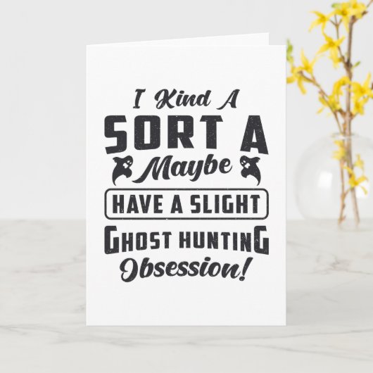 Ghost Hunter Ghost Hunting Obsession Paranormal カード (黄色い花)