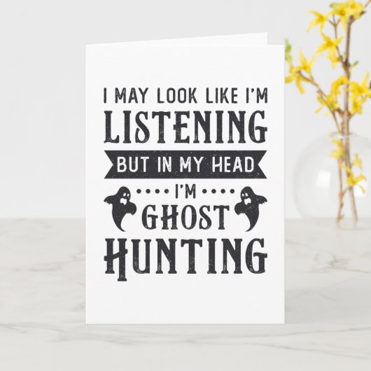 Ghost Hunter I'm Ghost Hunting Paranormal Hunt カード (黄色い花)