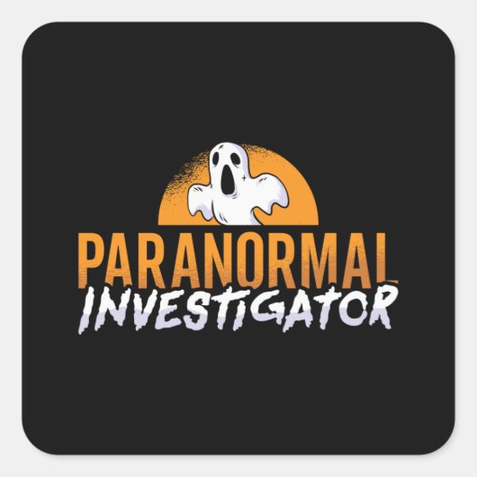 Ghost Hunter Paranormal Investigator Ghost Hunting スクエアシール (正面)