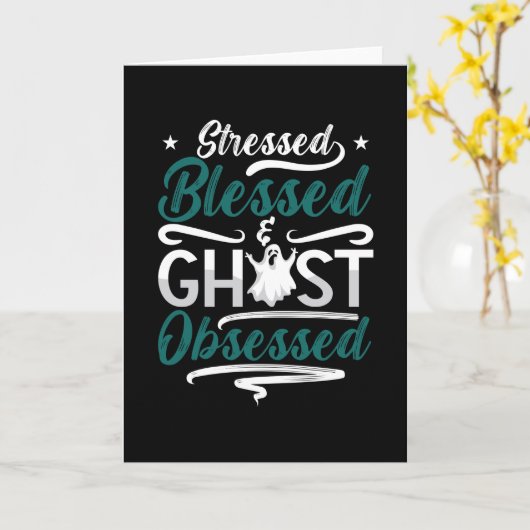 Ghost Hunter Stressed Blessed Ghost Hunting Hunt カード (黄色い花)