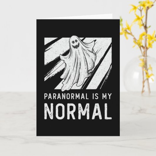 Ghost Hunting Paranormal Is My Normal Ghost Hunter カード (黄色い花)