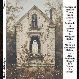 Ghost in the Window, Haunted House DZ7R Decoupage  薄葉紙