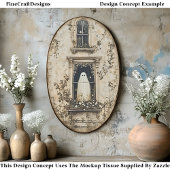Ghost in the Window, Haunted House DZ7R Decoupage 薄葉紙
