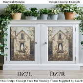 Ghost in the Window, Haunted House DZ7R Decoupage 薄葉紙