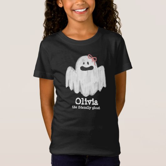 Ghost Kids T-Shirt Spooky Halloween  Tシャツ (正面)