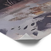 Ghost Looking Mobile Phone On Toilet Print, Dark ポスター (角)