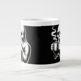 Ghost Mug Art Design – Spooky Cute Halloween ジャンボコーヒーマグカップ