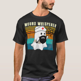 Ghost Nurse Wound Whisperer Costume Retro Hallowee Tシャツ