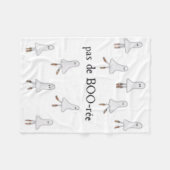 Ghost Pas De Boo-rée Llet Dancer Spooky Halloween  フリースブランケット (正面(横))