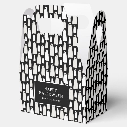 Ghost Pattern Halloween  フェイバーボックス (オープン)