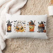 Ghost Pillow: Halloween Fall Decor ランバークッション (ブランケット)