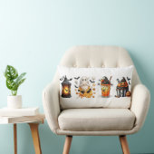 Ghost Pillow: Halloween Fall Decor ランバークッション (椅子)