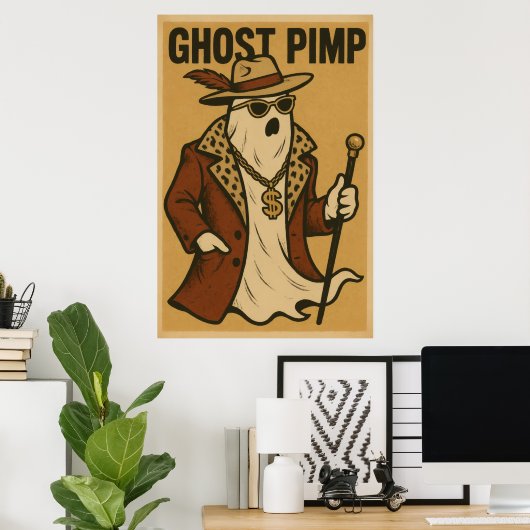 Ghost Pimp Poster ポスター (ホームオフィス)