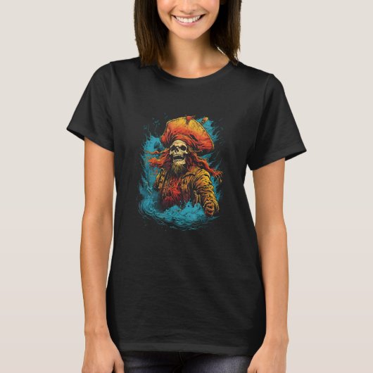 Ghost Pirate Captain by Haunted Horror Halloween 1 Tシャツ (正面)