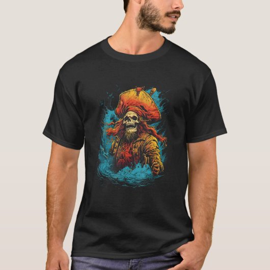 Ghost Pirate Captain by Haunted Horror Halloween 1 Tシャツ (正面)
