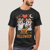 Ghost Playing Guitar For Halloween Lovers  Tシャツ (正面)