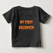 Ghost, pumpkin and diapers on Halloween ベビーTシャツ (裏面)