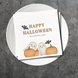 Ghost Pumpkin Personalized Halloween Party  スタンダードカクテルナプキン