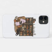 Ghost Reading Book Cat lover Halloween Case-Mate iPhoneケース (裏面(横))