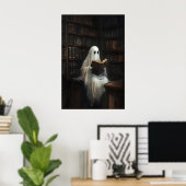 Ghost Reading Books In Library Print, Digital ポスター (ホームオフィス)