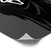 Ghost Red Heart Hands Y Face Halloween Valentines  ポスター (角)