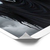 Ghost Red Heart Hands Y Face Halloween Valentines  ポスター (角)