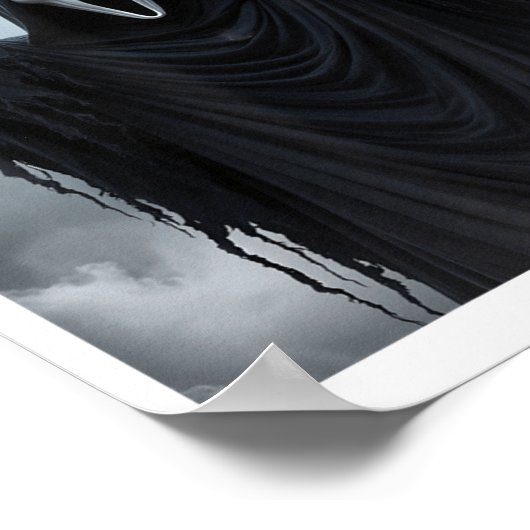 Ghost Red Heart Hands Y Face Halloween Valentines  ポスター (角)