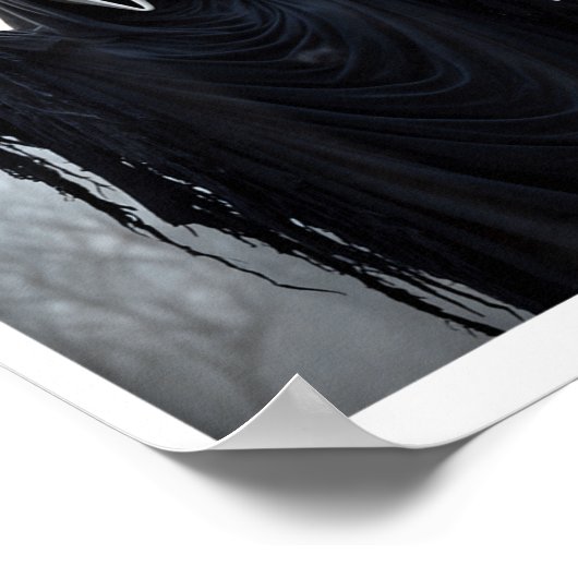 Ghost Red Heart Hands Y Face Halloween Valentines  ポスター (角)