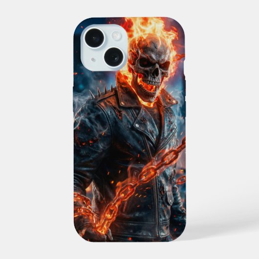 Ghost Rider Phone Case. iPhone 15ケース (裏面)
