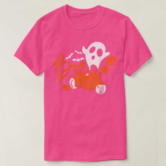 Ghost Riding Trike Motorcycle Funny Halloween Pump Tシャツ (デザイン正面)