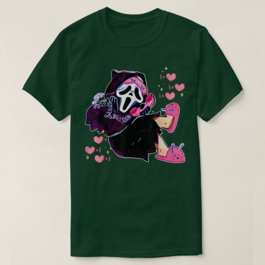 Ghost Scream Calling Halloween Funny Face 3043 Tシャツ (デザイン正面)