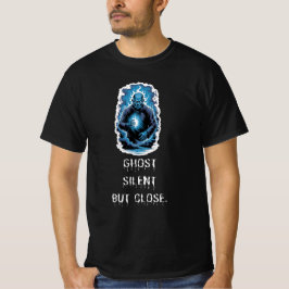 Ghost Silent But Close – Dark Blue Spirit Tシャツ