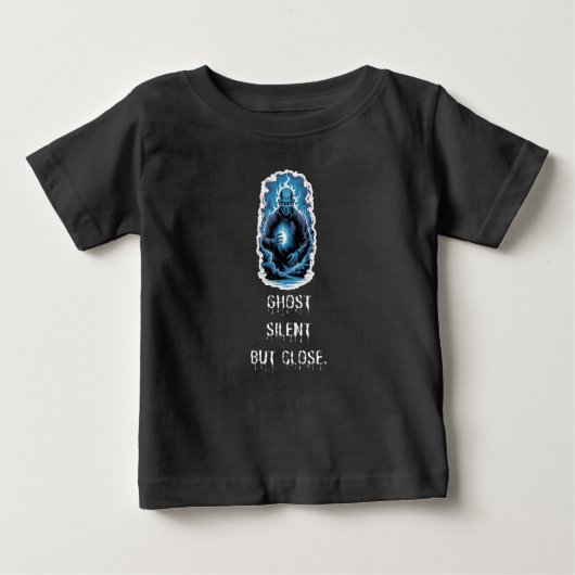 Ghost Silent But Close – Dark Blue T-Shirt ベビーTシャツ (正面)