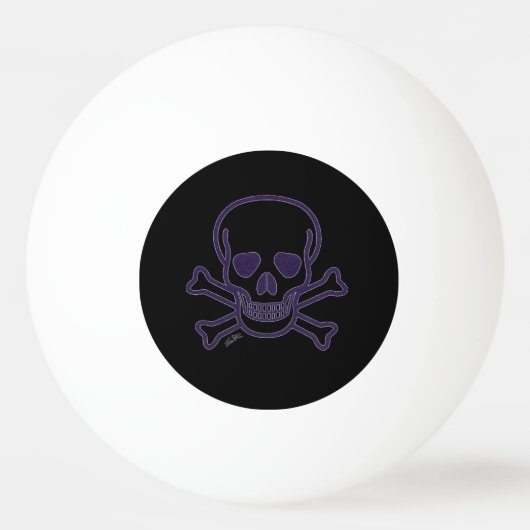 Ghost Skull 1 star ping pong ball 卓球ボール (正面)