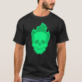 Ghost Skull Graphic T-Shirt – Halloween Neon Skull Tシャツ (正面)