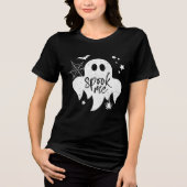 Ghost Spook Me Halloween トライブレンドTシャツ (正面)