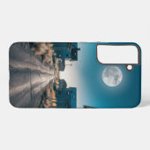 Ghost Town Full Moon Phone Case - Western Design Samsung Galaxyケース (裏面横)