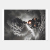 Ghost train from 1900, desert station - Decoupage  ラッピングペーパーシート (正面)